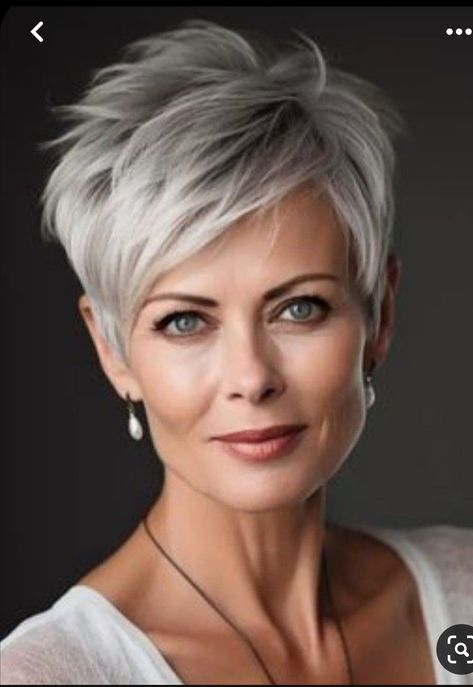 Short Gray Hair Edgy Round Face, Short Grey Hair Over 60, Sassy Hair Older Women, Ladies Short Hair, Hairstyles With Curtain Bangs, Haircut Gray Hair, Haircuts For Ladies, Short Spiked Hair, Short Spiky Hairstyles