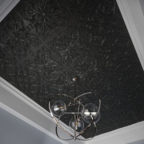 Decorative Drop Ceiling Tiles, Black Ceiling Tiles, Drop Ceiling Grid, Black Tile Bathrooms, Pvc Ceiling Tiles, Accent Ceiling, Drop Ceiling Tiles, Decorative Ceiling Tile, Ceiling Grid