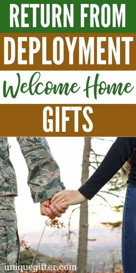 Return from Deployment Welcome Home Gifts | What to buy for someone returning from deployment | Special Welcome Home Gifts for Deployment | Deployment Gift Ideas | What to Buy To welcome a Service Man Home | What To Buy To Welcome A Service Woman Home | Unique Gifts To Welcome Home After Deployment | #WelcomeHome #Deployment #Gifts Post Deployment Gifts, Deployment Welcome Home Party, Welcome Home Present For Boyfriend, Deployment Welcome Home Ideas, Diy Welcome Home Signs For Military, Welcome Home Gifts For Husband, Deployment Homecoming Ideas, Deployment Gifts For Husband, Welcome Back Gifts For Boyfriend