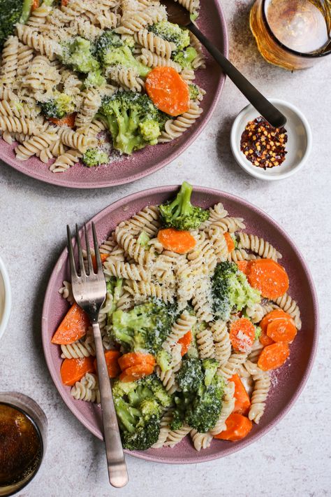 Carrot Pasta, Broccoli Carrot, The Defined Dish, Defined Dish, Easy Pasta Dishes, Broccoli Pasta, Everyday Dishes, Eat Salad, Steamed Vegetables