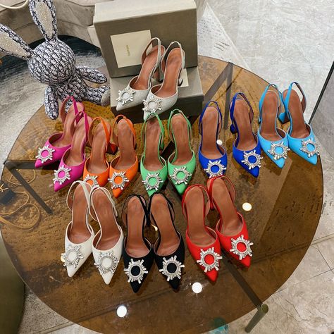 Summer High Heels, Banquet Party, Amina Muaddi, Women Sandals, Party Wedding, Wedding Shoes, Large Size, High Heels, Pumps