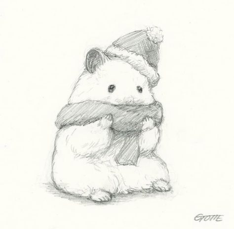 Hamster Drawing Sketches, Cute Animal Drawings Sketches, Cute Animal Sketches, Hamster Drawing, Animal Drawings Sketches, Pin Search, Cute Sketches, Cute Hamsters, Cute Doodles Drawings