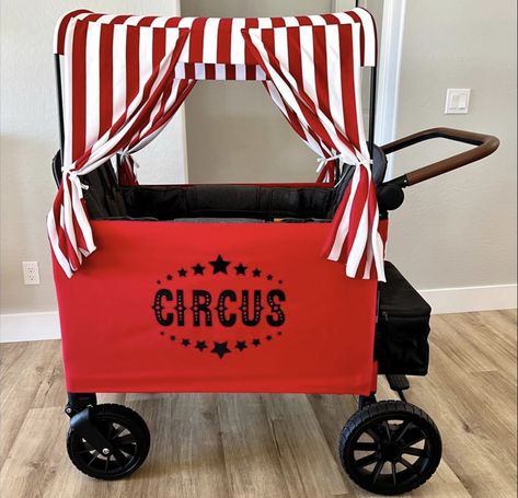 Wagon Floats Ideas Kids, Wagon Floats, Wagon Costume, Circus Wagon, Wonderfold Wagon, Circus Tent, The Circus, Family Costumes, Baby Wrap Carrier