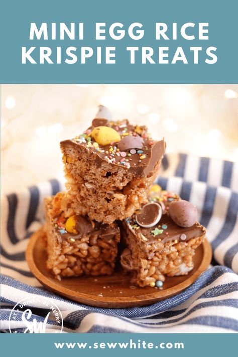 Easter means all things Mini Eggs and of course, that couldn't leave out these easy Mini Egg Rice Krispie Treats. A mix of chocolate, marshmallow, rice krispies, more chocolate and of course lots of mini eggs. These are so easy to make and a perfect Easter treat and party food. Easter rice krispie squares also make a great edible Easter present to share with friends and family. More Mini Egg the merrier. Chocolate Rice Krispie Cakes, Chocolate Rice Crispy Cakes, Egg Rice Krispie Treats, Easter Rice Crispy Treats, Easter Sunday Desserts, Rice Crispy Cake, Chocolate Rice Crispy Treats, Chocolate Traybake, Chocolate Rice Crispy