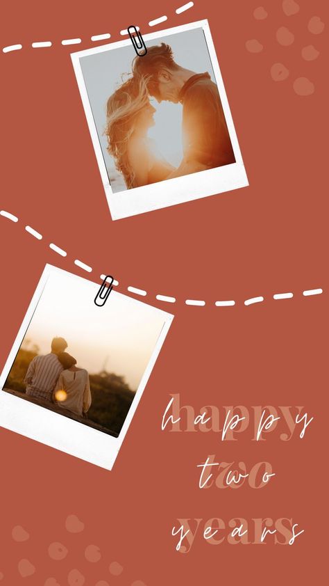 Anniversary Post (Instagram Story) - Terracotta Anniversary Posts Instagram Story, Anniversary Posts Instagram, Couples Template Instagram, Anniversary Post, Happy Birthday Boyfriend, Boyfriend Instagram, Instagram Couples, Happy Birthday Template, Happy Birthday Frame