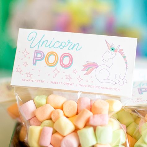 Unicorn Birthday Party Food, Rainbow Unicorn Birthday Party, Unicorn Birthday Party Decorations, Treat Bag Toppers, Rainbow Unicorn Party, Unicorn Themed Birthday Party, Rainbow Unicorn Birthday, Unicorn Birthday Party, Rainbow Birthday Party