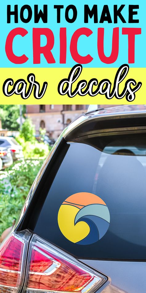 How to make car decals. Cricut tutorial for creating car decals. Easy DIY car decal tips. Cricut Bumper Stickers Car Decals, Diy Car Magnet Decal, Diy Decals, How To Make Car Stickers With Cricut, Car Window Decals Cricut, Diy Car Stickers, Diy Car Decals, Car Vinyl, Cool Car Decals