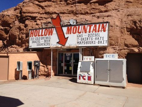 Hollow Mountain – Hanksville, Utah - Atlas Obscura Architectural Perspective, Paranormal Aesthetic, Utah Desert, Diesel T Shirts, Ice Cold Drink, Capitol Reef National Park, Red Hill, Utah Travel, Gas Stations