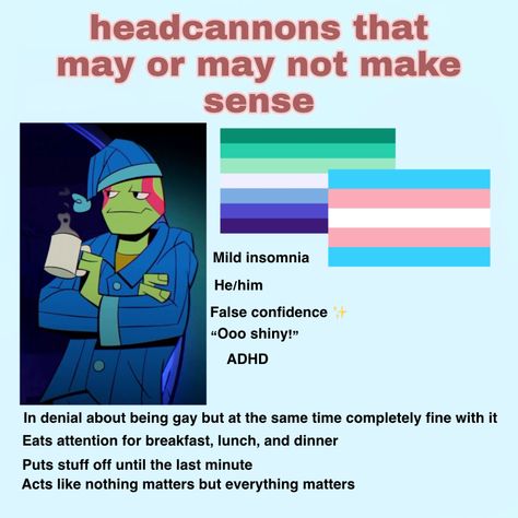 Tmnt Leo Headcanons, Leo Rottmnt Headcanons, Rotmnt Headcanons, Leo Headcanons, Rottmnt Headcanons, Tmnt Headcanons, Leo Rottmnt, Leonardo Tmnt, Usagi Yojimbo