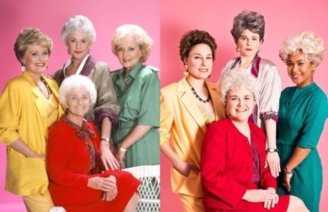 Here's what happens when young(ish) women live as iconic senior citizens. Golden Girls Costume, Dorothy Golden Girls, Golden Girls Party, Golden Girls Costumes, Diy Girls Costumes, School Halloween Costumes, Hoco Ideas, White Costumes, The Golden Girls