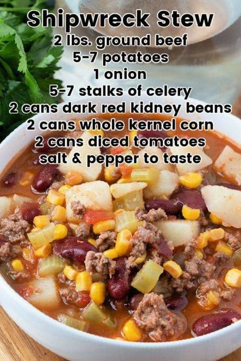 Shipwreck Stew, Ideas For Movie Night, Homemade Soup Recipe, Crockpot Soup Recipes, Low Carb Soup, Savory Soups, Soup And Stew, Crock Pot Soup, Easy Soups