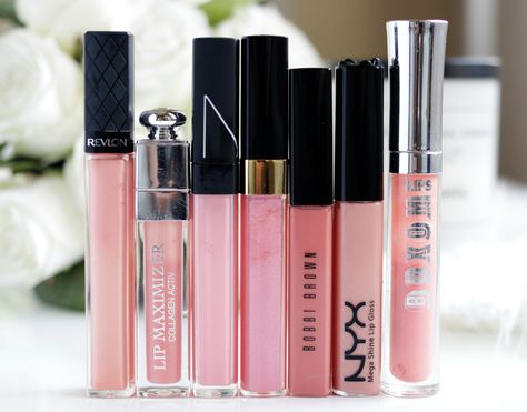 7 Awesome Nude Lip Glosses | Nyx Gloss, Winter Lip Color, Vampy Lips, Light Pink Lip Gloss, Diy Dry Shampoo, Nude Lip Gloss, Lip Gloss Colors, Gloss Labial, Lip Shine