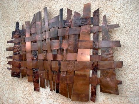 Custom Made Copper Art Work Copper Weaving, Copper Artwork, Copper Wall Art, Copper Work, Copper Crafts, Copper Design, Copper Art, Copper Wall, Metal Art Diy