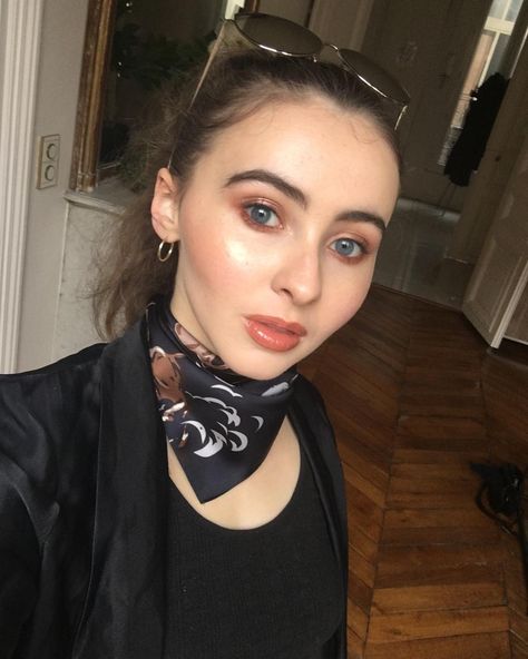 Sarah Elizabeth Carpenter on Instagram: “A lil french ass croissant 🥐” Sarah Carpenter, Sarah Elizabeth, Sabrina Carpenter, Alexander Mcqueen Scarf, Instagram A, Chain Necklace, Makeup, On Instagram, Instagram