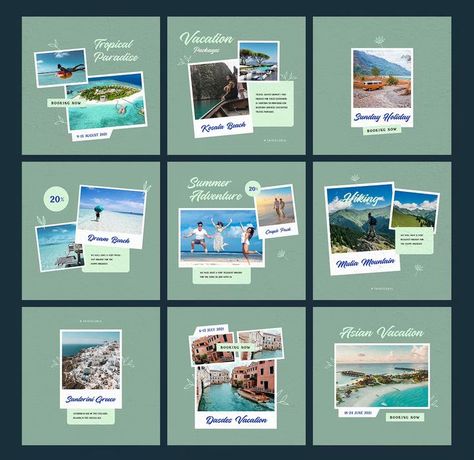 Polaroid Theme Adventure Instagram Post Templates AI Testimonial Graphic, Colorado Posters, Canva Instagram Templates, Polaroid Template, Graphic Design Infographic, Pink Instagram, Digital Storytelling, Sports Graphic Design, Wolf Howling