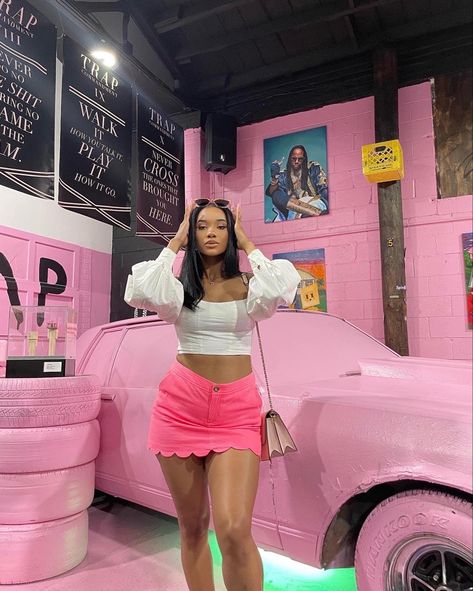 Outfit description: Top: @SHEINofficial Skirt: Liky Pulitzer Handbag: @ToryBurch Sunglasses: @kohls Location: Trap Museum- Atlanta,Georgia #fashion #pinknails #pink #atlanta #photooftheday #outfitideas #outfitideas #outfits #outfitgoals #outfitstyle #makeupoftheday #instagram #inspiration Trap Museum Atlanta Outfit, Trap Museum Atlanta, Atlanta Georgia Aesthetic Outfits, Atlanta Georgia Outfits, Trap Museum, Outfit Description, Cute Pink Outfits, Georgia Fashion, Outfit For Summer