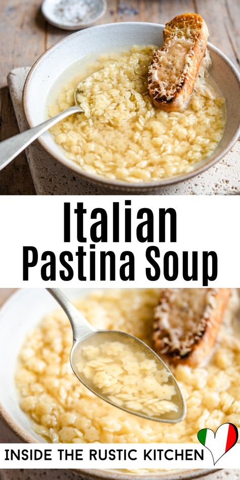 Get warm and cozy with Italian Pastina Soup. A wholesome homemade chicken broth and tiny pasta stars (or any shape you like). Italian Chicken Noodle Soup, Italian Pastina Soup, Pasta Stars, Italian Pastina, Pastina Recipes, Pastina Soup, Soup Italian, Homemade Chicken Broth, Make Chicken Broth