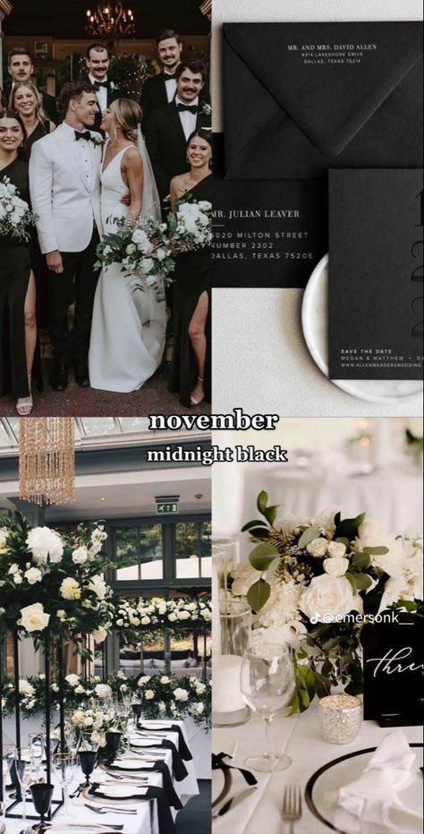 Godly Wedding, Wedding Color Scheme, Black And White Wedding Theme, Wedding Color Pallet, Tan Wedding, White Wedding Theme, Dream Wedding Decorations, Black And White Wedding, Black White Wedding