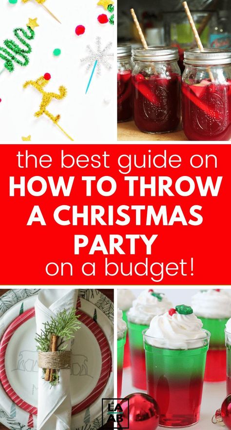 If you want to throw a Christmas party on the cheap, here are # frugal Christmas party tips that will help you throw an awesome, cute, and very festive christmas party on a budget! You’ve got to try these ideas - they’re amazing! Free Christmas party invite printables too! #freeinvitations #holidays #christmas #party #budget Christmas Party Cheap, Christmas Party On A Budget, Budget Images, Party Budget, Budget Christmas Gifts, Christmas Party Planning, Christmas Tips, Budget Christmas, Party On A Budget