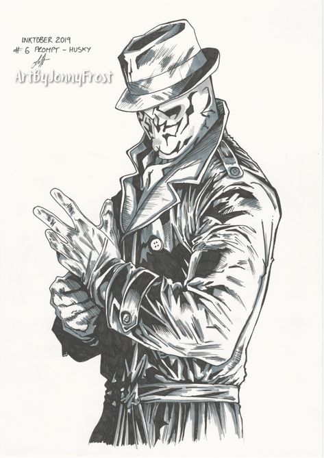 Rorschach Drawing, Rorschach Tattoo, Spiderman Sketches, Dr Manhattan, Badass Drawings, Comic Art Sketch, Joker Drawings, Alan Moore, Warrior Concept Art