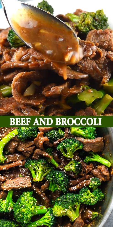 Broccoli Healthy, Recipes Broccoli, Easy Beef And Broccoli, Homemade Chinese Food, Beef And Broccoli, Chinese Cooking Recipes, Broccoli Stir Fry, Dinner Recipes For Family, Easy Chinese Recipes