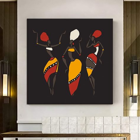 African Tribe Art, African Women Dancing, Tribe Painting, Abstract African Art, Unity Painting, Dancer Artwork, Women Dancing, Dancing Art, Drawing Competition