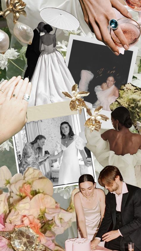 Wedding Collage Aesthetic, Wedding Aesthetic Collage, Wedding Collage Ideas, Speak Poster, Whimsy Wedding, Weddings Decorations Elegant Romantic, Bridal Era, Moodboard Wedding, Wedding Content