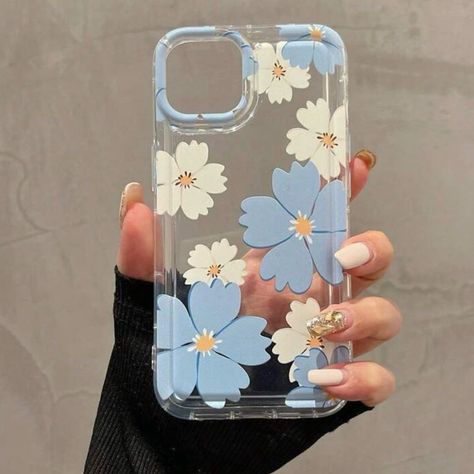 - Beautiful Blue And Beige Floral Print Non-Slip Transparent Phone Case With Tpu Shock Absorption Capacity - Compatible With Iphone 13 - Brand New - Bundle And Save Preppy Phone Case, Winter Phone Case, Pretty Iphone Cases, Pretty Phone Cases, Floral Phone Case, Transparent Phone Case, Tough Love, Aesthetic Phone Case, Paros