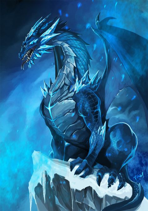 Dragon Wallpaper/Art Collection (Part 3) - Album on Imgur Images D'art, Ice Dragon, Dragon's Lair, Cool Dragons, Mythical Beast, Legendary Creature, Dragon Pictures, Dragon Artwork, Blue Dragon