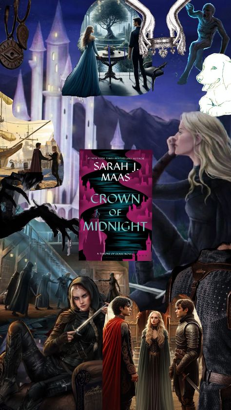 Crown of Midnight by Sarah J Maas 3/8 in the Throne of Glass series #tog Crown Of Midnight Aesthetic, Throne Of Glass Yulemas Ball, Crown Of Midnight Fan Art, Throne Of Glass Map, Fantasy Romance Art, Assassin's Blade, Throne Of Glass Fanart, Celaena Sardothien, Fiction Books Worth Reading