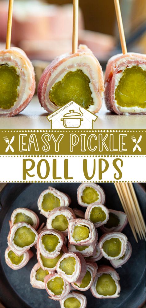 Pickle Roll Ups, Sushi Boat, Cream Cheese Rolls, Deli Ham, Appetizers Easy Finger Food, Finger Foods Easy, Superbowl Party Food, Boat Food, Party Finger Foods