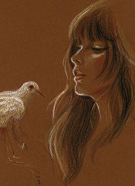 Easy Pencil Art, Drawing On Brown Paper, Drawings For Beginners, Paper Picture, Composition Drawing, Conte Crayon, Easy Drawings For Beginners, Bird Sketch, Trending Ideas