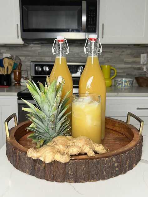 Pineapple Ginger Juice Recipe, Pineapple Ginger Juice, Ginger Juice Recipe, Pineapple Ginger, Detox Plan, Ginger Juice, Drinks Alcohol, Juice Bar, Drinks Alcohol Recipes