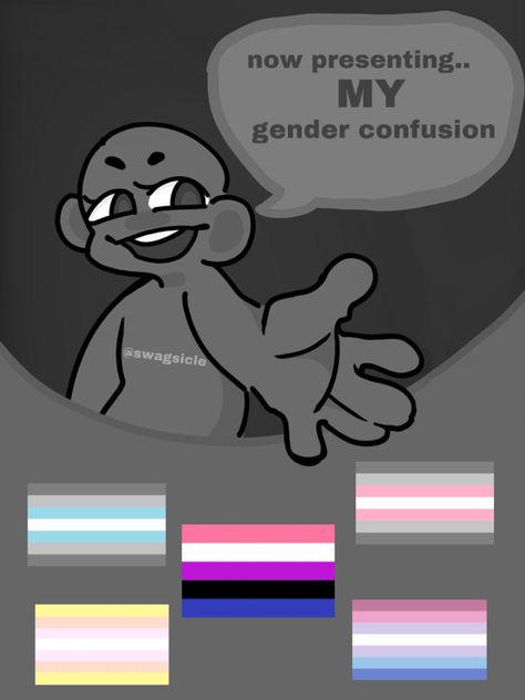 ((template made by @shqdae, i edited it a lil btw)) currently stressing over my gender instead of working on an essay due tmr yayyy Gender Confusion, Lgbt Humor, Trans Art, Lgbt Memes, Lgbtq Funny, Gay Memes, Lgbt Art, Fb Memes, Lgbt Pride