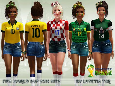 Sims 4 Cc Soccer Jersey, Sims 4 Soccer Uniform, Sims 4 Cc Football Jersey, Soccer Team Shirts, Barcelona T Shirt, World Cup Shirts, Barcelona Jerseys, Football Tops, Sims 4 Black Hair