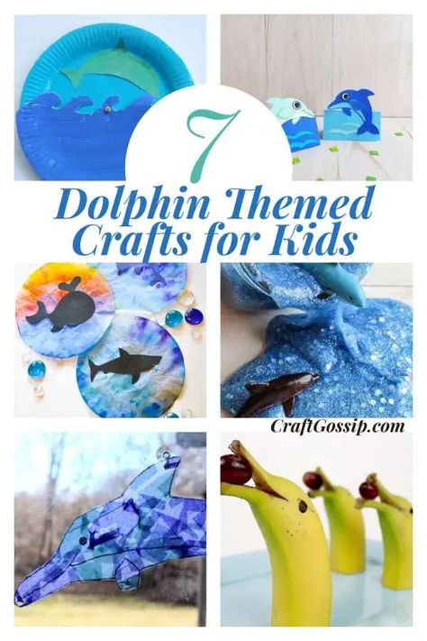 Dolphin Themed Crafts For Kids Dolphins Crafts For Kids, Dolphin Crafts For Toddlers, Dolphin Activities For Kids, Dolphin Art For Kids, Dolphin Activities For Preschool, Dolphin Crafts For Kids, Dolphin Crafts, Origami Dolphin, Dolphin Craft