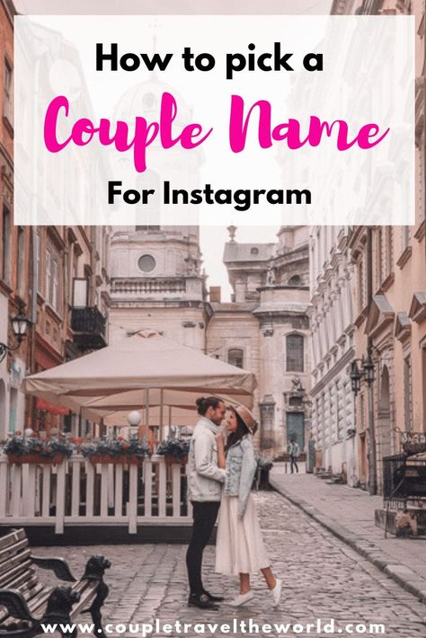 Couple Instagram Names (What is in a Name?) So you want to be a Couple Instagrammer but are stuck on a name? Here is our easy to follow step by step guide on Couple Instagram Names. Tips and Inspiration you need to get a killer Instagram name for your account #coupleinstagram #instagramtips #instagram Couple Account Names For Instagram, Cute Couple Names, Couple Instagram, Travel Couples, Romance Tips, Instagram Username Ideas, Instagram Couples, Name For Instagram, Instagram Names