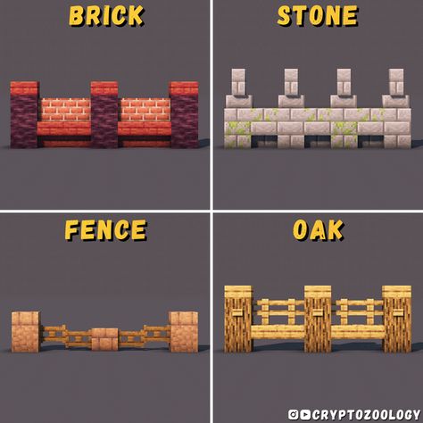 I Built 40 Walls! Which One Is Your Favorite? : r/Minecraftbuilds Minecraft Wood Palette, Minecraft Wall Designs Exterior, Disruptive Builds, Wall Designs Minecraft, Minecraft Wall Designs, Minecraft Brick, Minecraft Hack, Minecraft Templates, Minecraft Wall