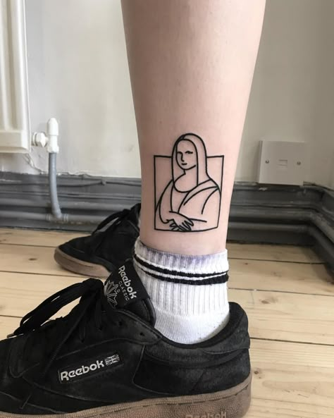 Mona Lisa on Jess. Thanks for getting tattooed, done at Heartless Hands Club. Mrprestontattooer@hotmail.com #monalisa #monalisatattoo Biomechanical Tattoos, Getting Tattooed, Minimalist Tattoo Meaning, Kunst Tattoos, Delicate Tattoo, Aesthetic Tattoo, Dream Tattoos, Tattoo Trends, Skin Art