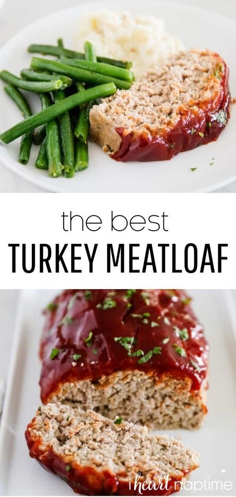 Best Turkey Meatloaf, Ground Turkey Meatloaf, Healthy Turkey Recipes, Ground Turkey Recipes Healthy, Turkey Meatloaf Recipes, The Best Turkey, Turkey Meat Recipes, I Heart Naptime, Healthy Turkey