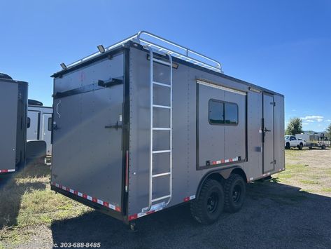 New 2024 8.5x20 Colorado Off Road Trailer - Cargo Trailer / Toy Hauler Custom Cargo Trailers, Motorcycle Cargo Trailer, Cargo Trailers For Sale, Cargo Trailer Camper Conversion, Toy Hauler Camper, Car Hauler Trailer, Cargo Trailer Conversion, Trailer Conversion, Slider Window