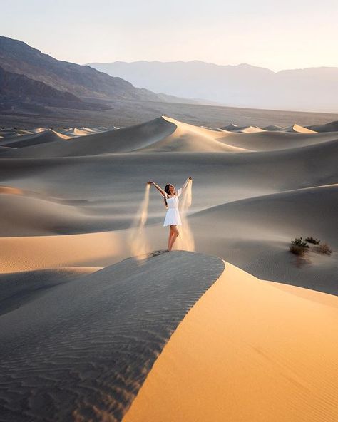 Desert Photoshoot Ideas, Sand Dunes Photoshoot, White Sands New Mexico, Desert Photoshoot, Road Trip Map, Desert Photography, Golden Sunset, Aesthetic Picture, Foto Tips