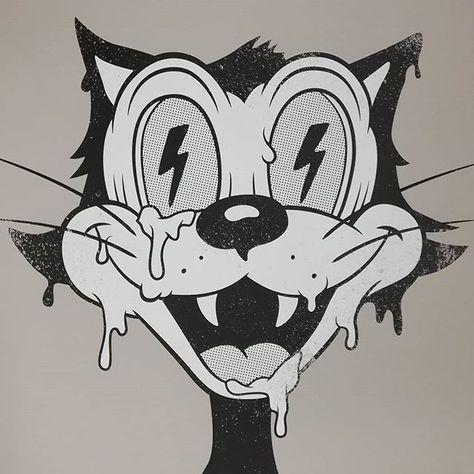 Felix Tattoo, Felix The Cat, Tattoo Artist, Black And White, Tattoos, Drawings, Black, Art