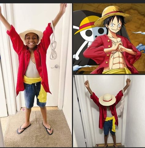 Luffy Birthday Party, One Piece Luffy Birthday Party, Pirate Theme Costume, Luffy Birthday Theme, Luffy Costume Diy, Monkey D Luffy Halloween Costume, Luffy Costume Girl, One Piece Cosplay Luffy, One Piece Birthdays