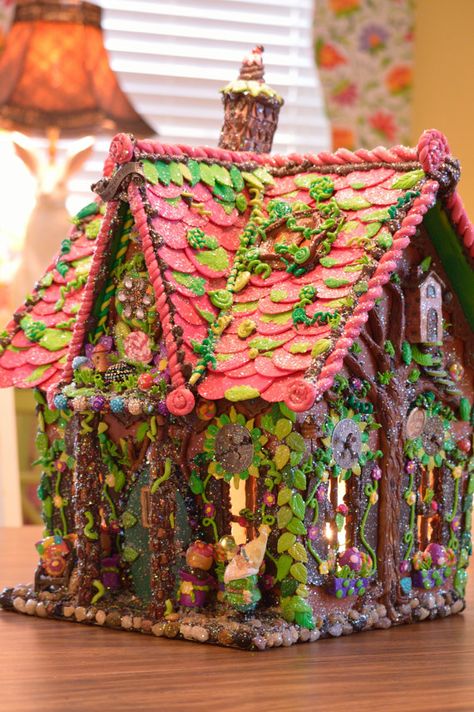 GINGERBREAD HOUSE~ONCE UPON A TIME Wood Wired Gingerbread House by cathypagedaniel Easter Gingerbread House, Cool Gingerbread Houses, Ginger House, Gingerbread House Parties, Make A Gingerbread House, All Things Gingerbread, Gingerbread House Designs, Cookie House, Gingerbread House Decorations