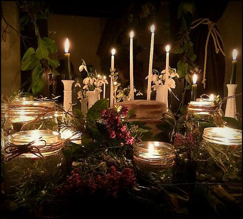 Imbolc Ritual, Fire Festival, Festive Food, Spring Equinox, Festival Of Lights, Season Of The Witch, Altar Decorations, Beltane, Candle Light