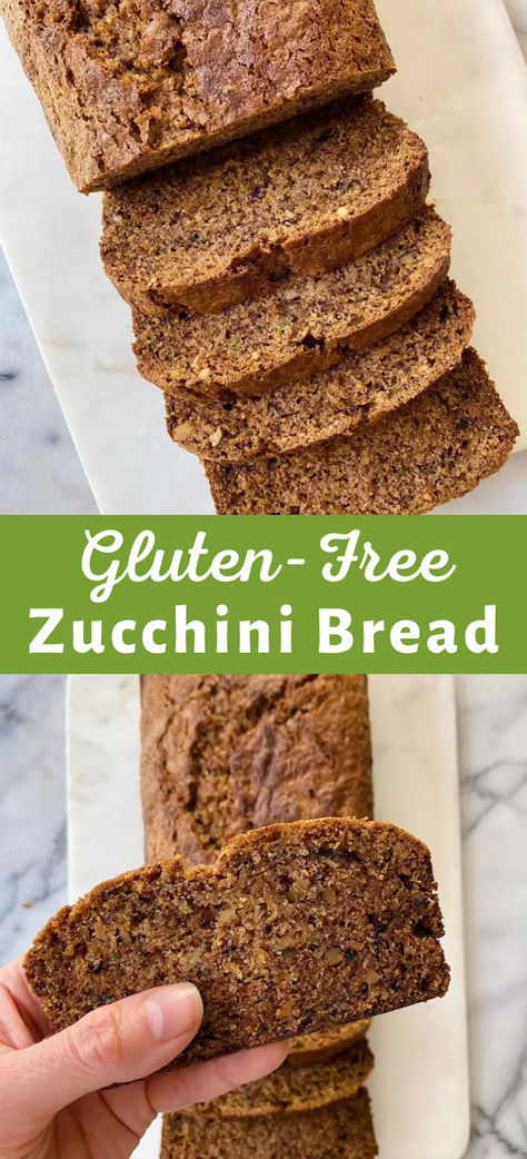 This easy, quick bread is favorite family recipe made gluten-free and no one knows the difference! It's soft, moist, not too sweet and has the best flavor! And it is loved by everyone, even those who say they don't like zucchini! Zucchini Bread Gluten Free, Gluten Free Zucchini Recipes, Creamy Zucchini Soup, Zucchini Bread Muffins, Raspberry Crumble Bars, Easy Quick Bread, Gluten Free Zucchini Bread, Raspberry Crumble, Chocolate Chip Blondies