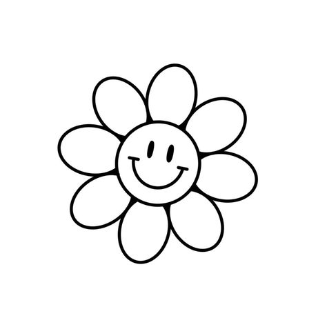 Blossom your car's style with this cute and trendy sticker!😍Smiley Flower Sticker Smiley Flower, Color Sheets, Whatsapp Wallpaper Cute, Cute Easy Doodles, Earth Element, Flower Outline, Easy Doodle Art, Punch Needle Embroidery, Virginia Beach Va