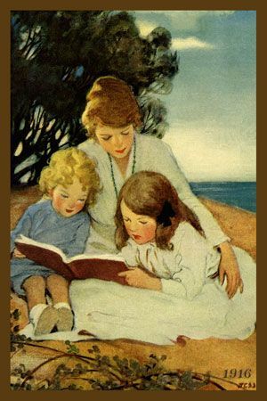 Jessie Willcox Smith, Mother And Children, Children Reading, Bozeman Montana, Reading Art, Woman Reading, Reading A Book, Kids Reading, Childrens Illustrations