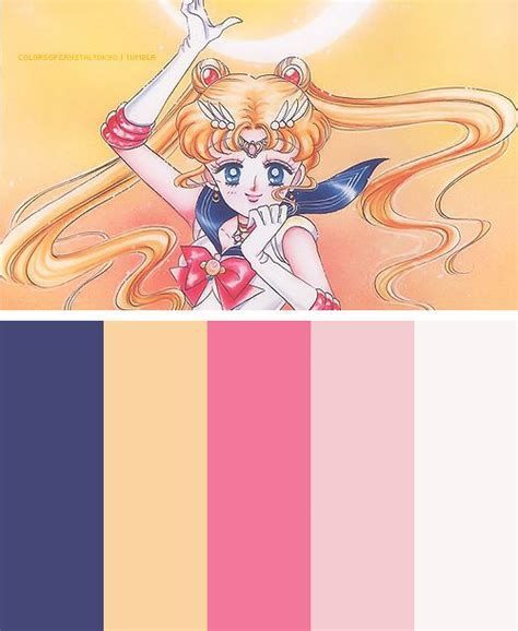 90s Anime Color Palette, Sailor Moon Color Palette, Anime Color Palette, Sailor Moon Palette, Kawaii Color Palette, Moon Color Palette, Sailor Moon Wedding, Sailor Moon Drops, Sailor Moon Inspired